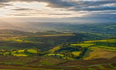 Brecon Beacons national park at Hay Bluff