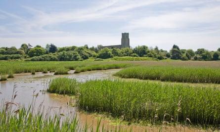 The River Blyth, with Blythborough church in the distance.